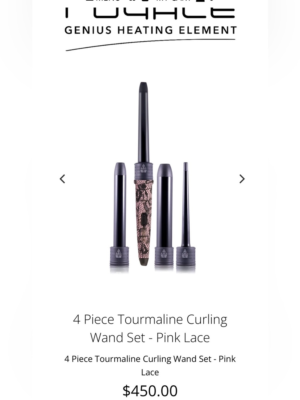 4-Piece Curling Wand Set — Black